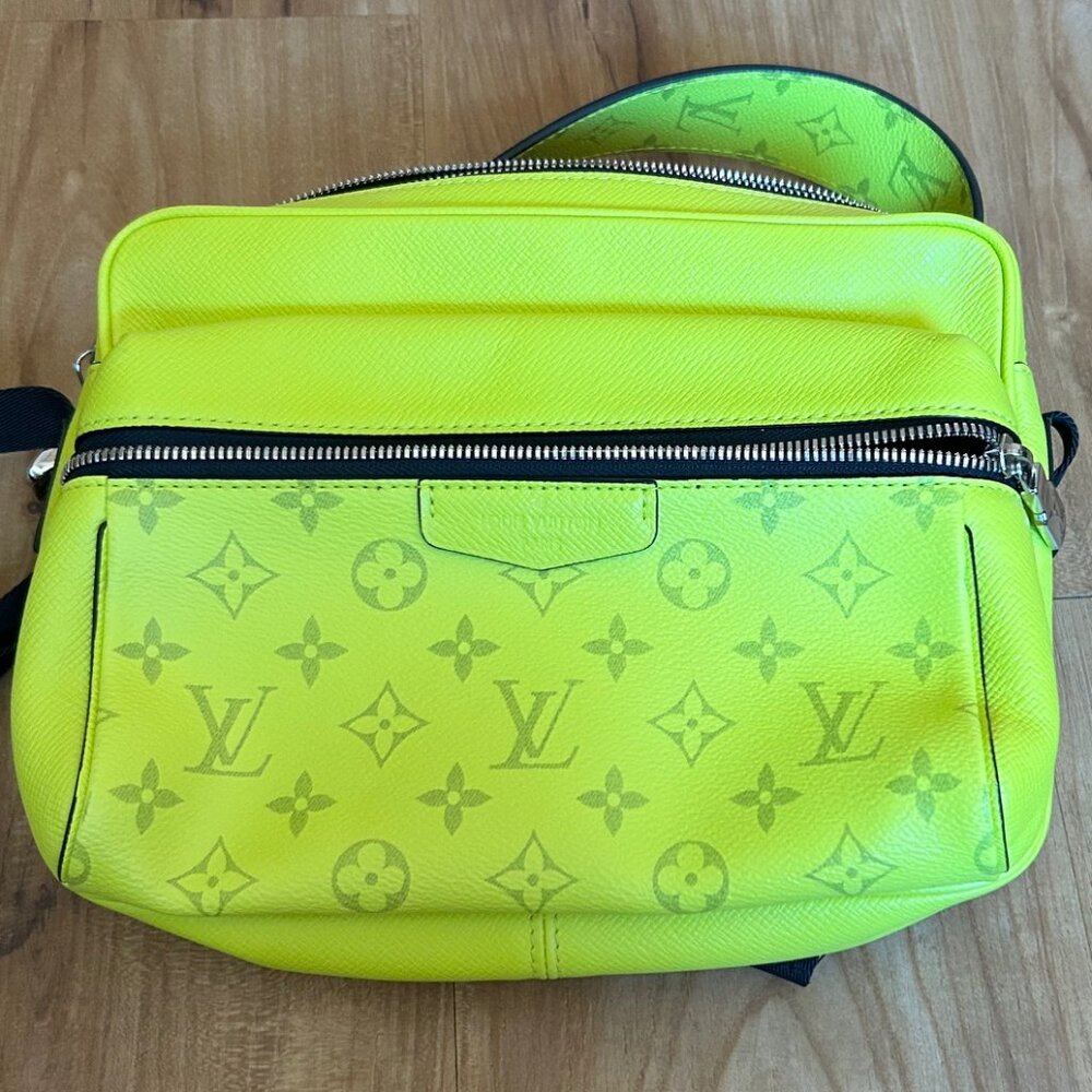 Louis Vuitton Taigarama Outdoor Messenger Yellow Bag, 100% Authentic